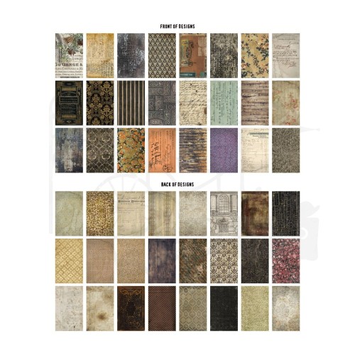 Ozdoby papierowe Idea-Ology Double-Sided Backdrops Halloween 24szt TH94331 Tim Holtz