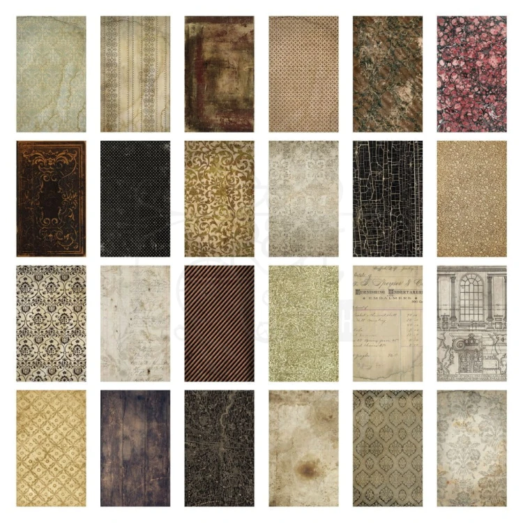 Ozdoby papierowe Idea-Ology Double-Sided Backdrops Halloween 24szt TH94331 Tim Holtz