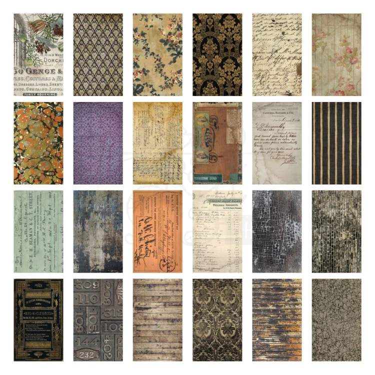 Ozdoby papierowe Idea-Ology Double-Sided Backdrops Halloween 24szt TH94331 Tim Holtz
