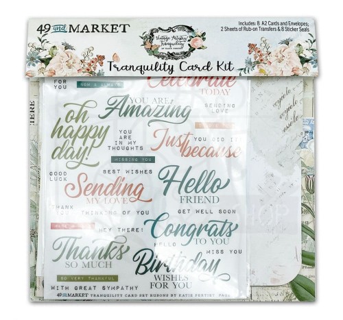 Zestaw karty koperty rub-ons Vintage Artistry Tranquility Card Kit 18 szt VAT39630 49 and Market
