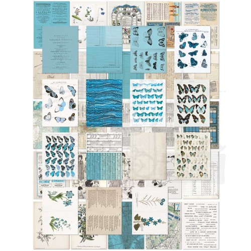 Zestaw papierów 15x20 Collage Sheets Color Swatch Ocean 40 arkuszy CSO41312 49 and Market