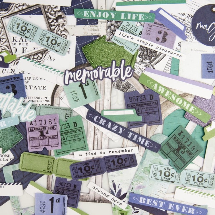 Ozdoby papierowe die-cuts ARToptions Viken Ephemera Bits 73szt AOV36851 49 and Market