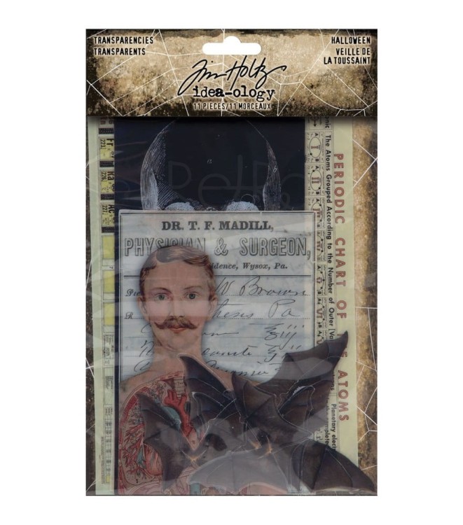 Ozdoby Idea-Ology Transparencies Halloween 11szt TH94272 Tim Holtz