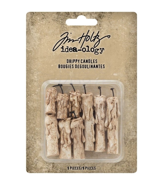 Ozdoby żywiczne świece Idea-Ology Resin Drippy Candles 9szt TH94260 Tim Holtz