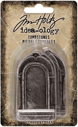 Ozdoby mini nagrobki Idea-Ology Mini Tombstones 2szt TH94173 Tim Holtz