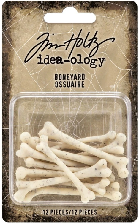 Ozdoby kości Idea-Ology Boneyard Pieces 12szt TH94168 Tim Holtz