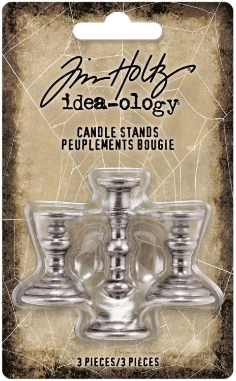 Ozdoby metalowe świeczniki Idea-Ology Metal Adornments Candle Stands 3szt TH94166 Tim Holtz