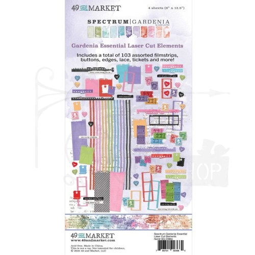 Ozdoby papierowe die-cuts Spectrum Gardenia Essential 103szt SG23664 49 and Market