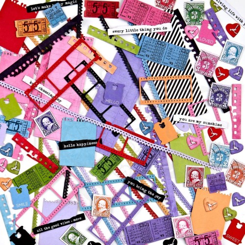 Ozdoby papierowe die-cuts Spectrum Gardenia Essential 103szt SG23664 49 and Market