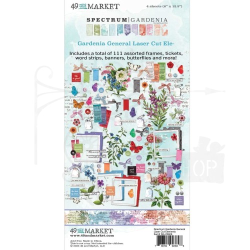 Ozdoby papierowe die-cuts Spectrum Gardenia General 111szt SG23626 49 and Market