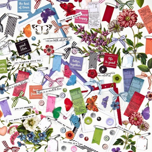 Ozdoby papierowe die-cuts Spectrum Gardenia General 111szt SG23626 49 and Market