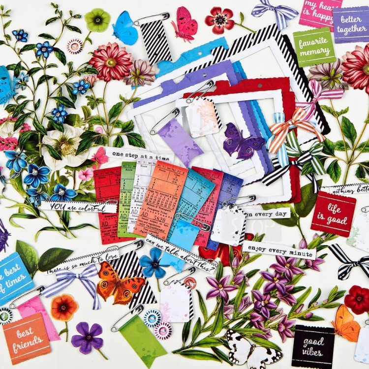 Ozdoby papierowe die-cuts Spectrum Gardenia General 111szt SG23626 49 and Market