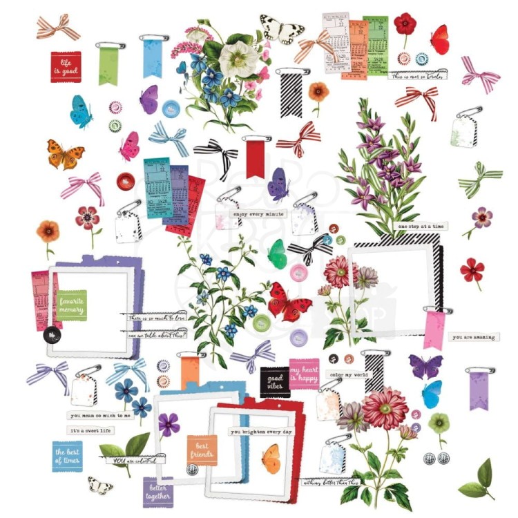 Ozdoby papierowe die-cuts Spectrum Gardenia General 111szt SG23626 49 and Market