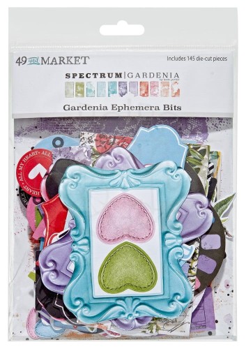 Ozdoby papierowe die-cuts Spectrum Gardenia Ephemera Bits 145szt SG23596 49 and Market