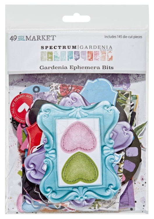 Ozdoby papierowe die-cuts Spectrum Gardenia Ephemera Bits 145szt SG23596 49 and Market
