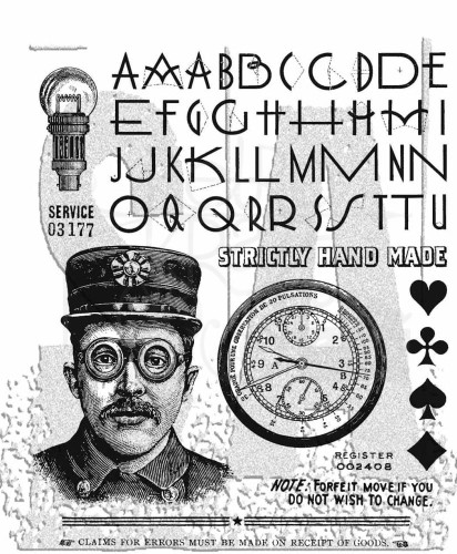 Stempel gumowy kauczukowy The Inspector CMS465 Tim Holtz Stampers Anonymous