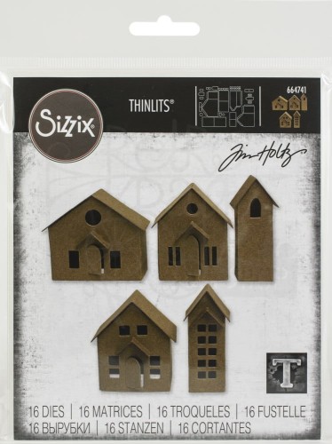 Wykrojnik Thinlits Dies - Paper Village by Tim Holtz kamieniczki 16 elementów 664741 Sizzix