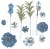 Kwiaty kwiatki papierowe Rustic Bouquet - Bluejay 12szt 49RBQT34871 49 and Market