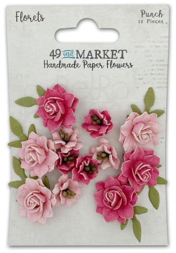 Kwiaty kwiatki papierowe Florets - Punch 12szt 49FMF40438 49 and Market