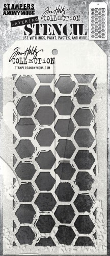 Szablon maska 12x22cm Brush Hex THS166 Tim Holtz Stampers Anonymous