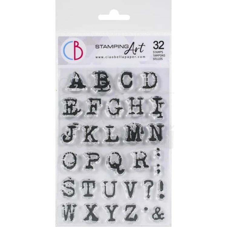 Stempel akrylowy 10x15cm Reporter Uppercase Alphabet PS6003 - Ciao Bella