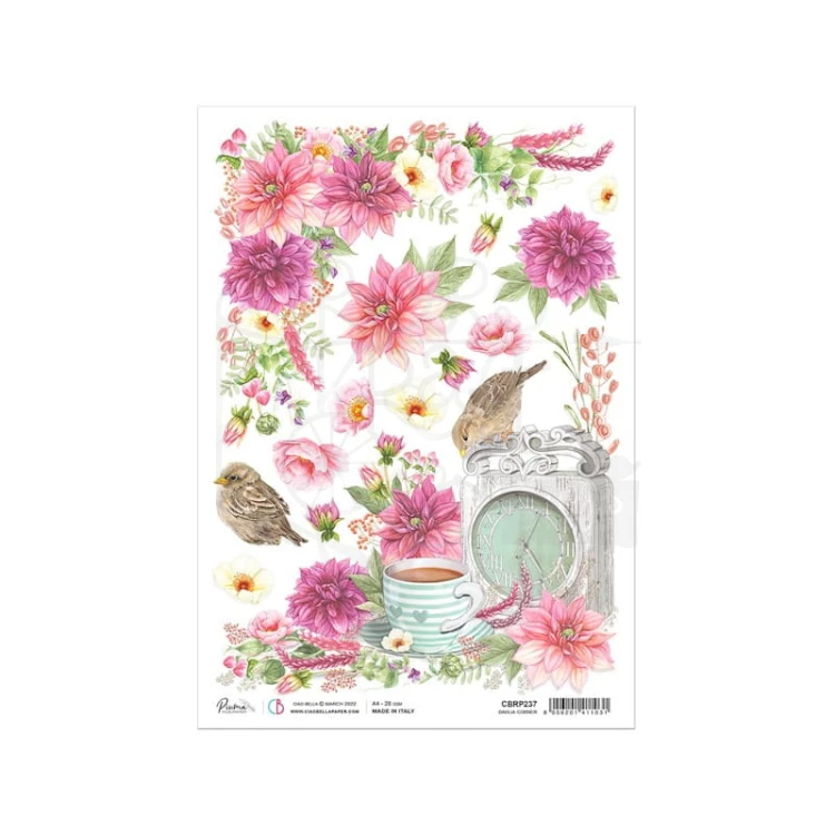 Papier ryżowy A4 Dahlia Corner CBRP237 - Ciao Bella