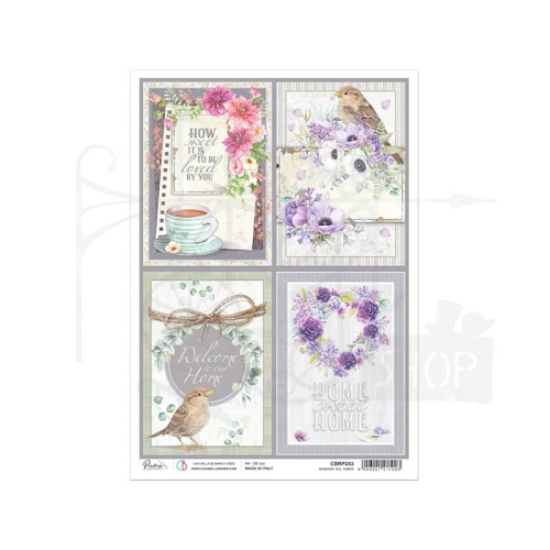 Papier ryżowy A4 Sparrow Hill Cards CBRP243 - Ciao Bella