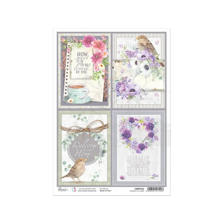 Papier ryżowy A4 Sparrow Hill Cards CBRP243 - Ciao Bella