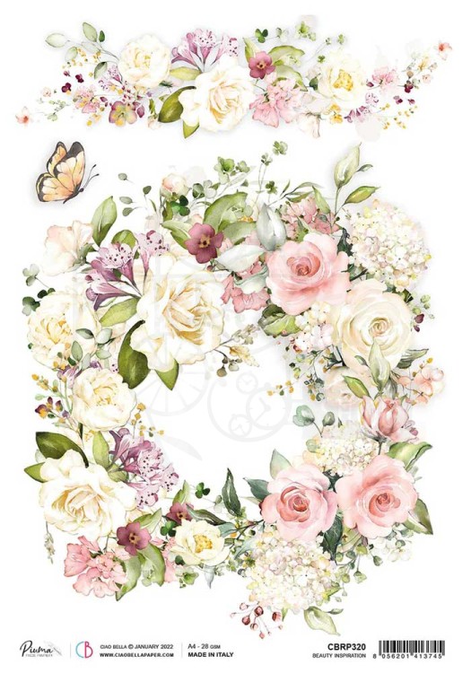 Papier ryżowy A4 Beauty Inspiration CBRP320 - Ciao Bella