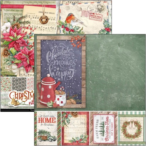 Zestaw papierów 20x20 Christmas Vibes 12 arkuszy CBH057 - Ciao Bella