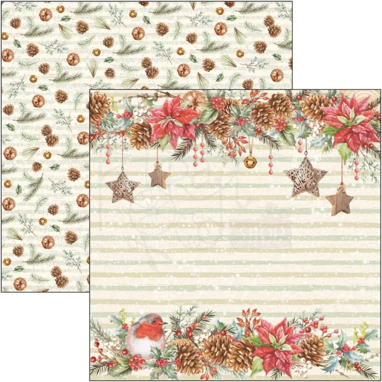 Zestaw papierów 20x20 Christmas Vibes 12 arkuszy CBH057 - Ciao Bella
