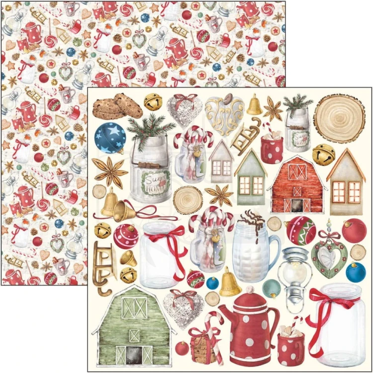 Zestaw papierów 20x20 Christmas Vibes 12 arkuszy CBH057 - Ciao Bella