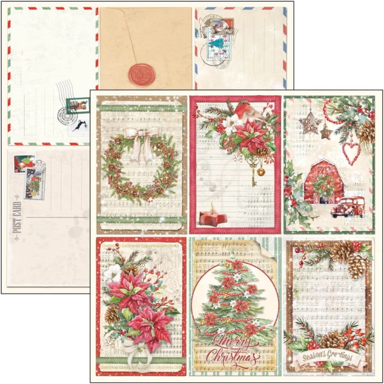 Zestaw papierów 20x20 Christmas Vibes 12 arkuszy CBH057 - Ciao Bella
