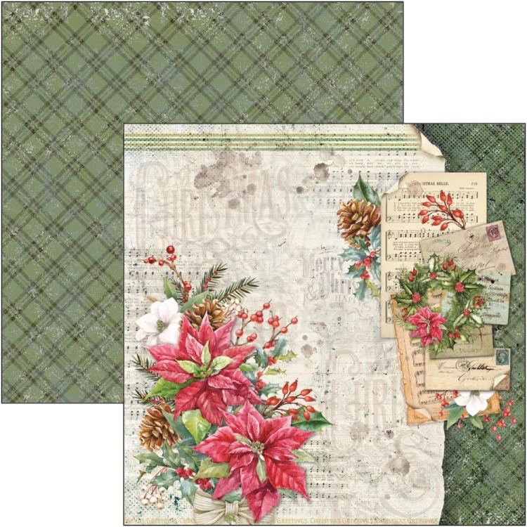 Zestaw papierów 20x20 Christmas Vibes 12 arkuszy CBH057 - Ciao Bella