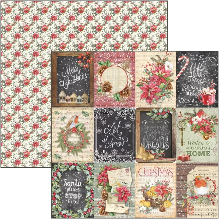 Zestaw papierów 20x20 Christmas Vibes 12 arkuszy CBH057 - Ciao Bella