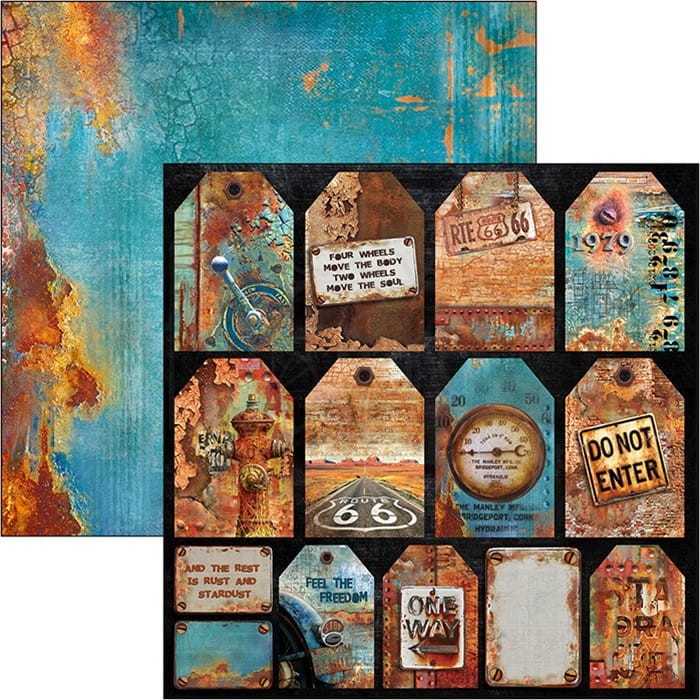 Papier 30x30 Collateral Rusted Tags CBSS085 - Ciao Bella
