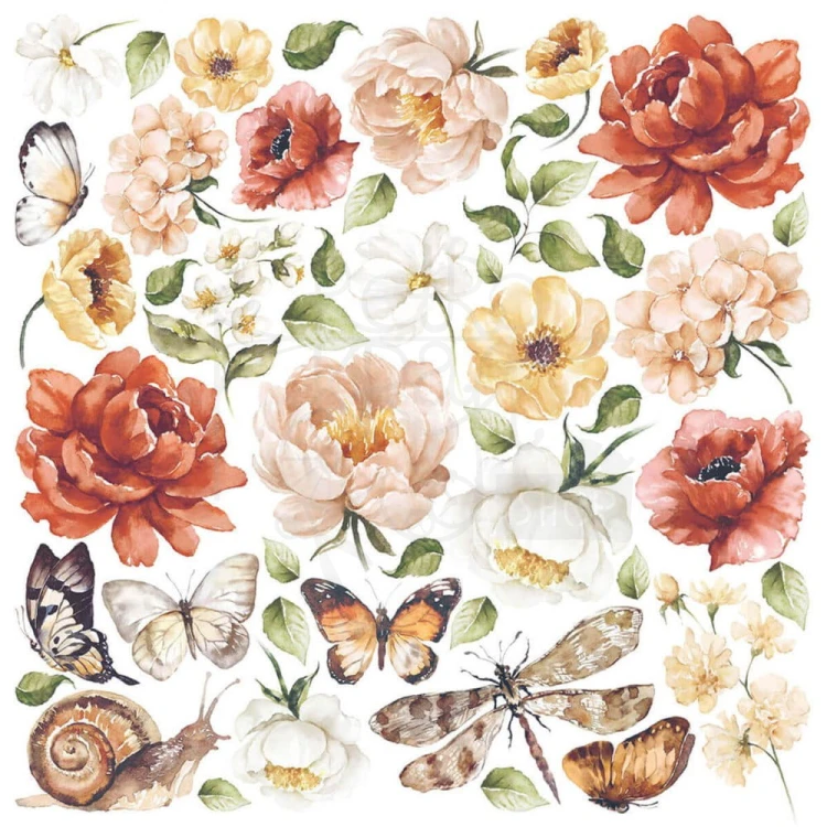 Zestaw papierów welinowych 15x15cm Reign Of Grace 6 arkuszy CBVQ001 - Ciao Bella