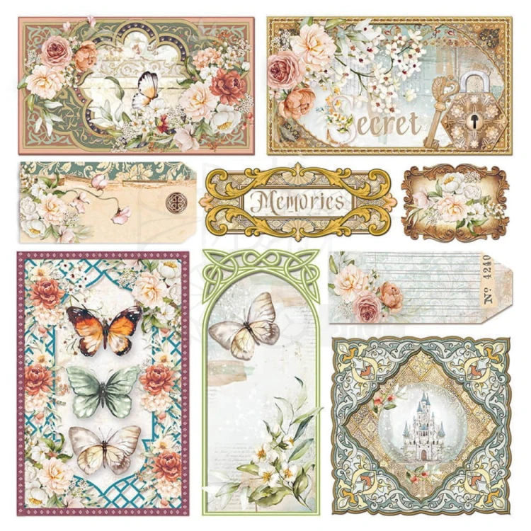 Zestaw papierów welinowych 15x15cm Reign Of Grace 6 arkuszy CBVQ001 - Ciao Bella