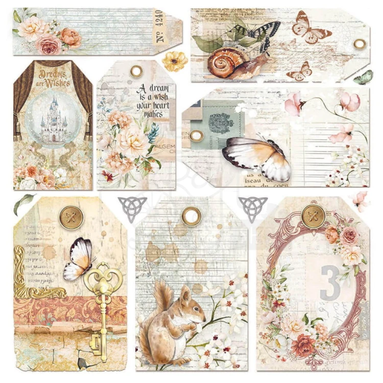 Zestaw papierów welinowych 15x15cm Reign Of Grace 6 arkuszy CBVQ001 - Ciao Bella