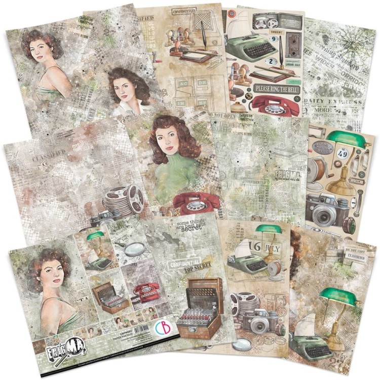 Zestaw papierów 30x30 Enigma 12 arkuszy CBPM052 - Ciao Bella