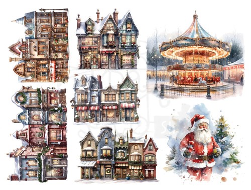 Zestaw papierów 20x20 Merry Christmas - AA-MC-08 Alchemy of Art