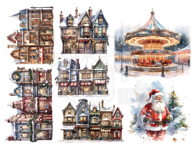 Zestaw papierów 20x20 Merry Christmas - AA-MC-08 Alchemy of Art