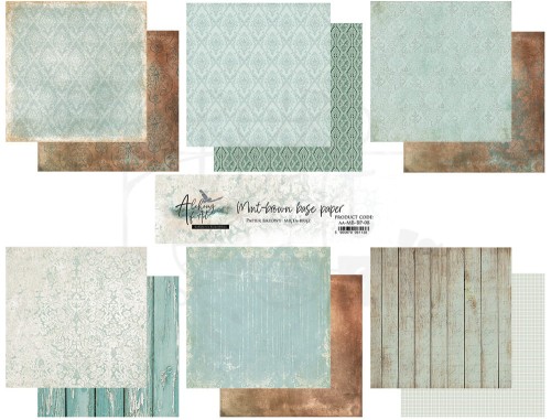 Zestaw papierów bazowych 20x20 In Frosty Colors - AA-MB-BP-08 Alchemy of Art