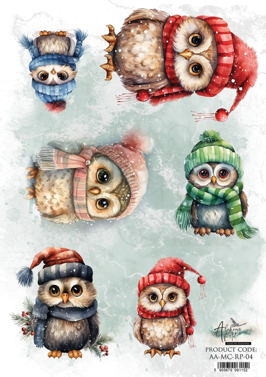 Papier ryżowy A4 Merry Christmas - AA-MC-RP-04 Alchemy of Art