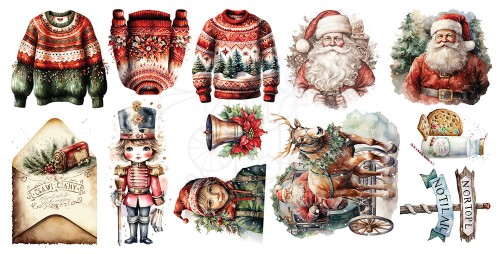 Zestaw papierów 30x30 Merry Christmas - AA-MC-07 Alchemy of Art