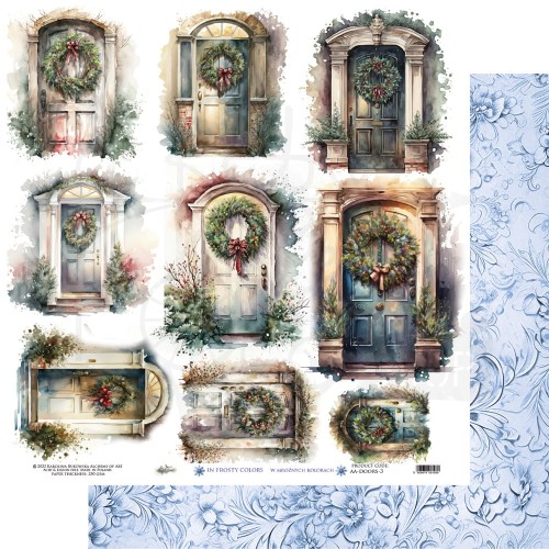 Papier 30x30 elementy do wycinania In Frosty Colors Doors AA-DOORS-03 Alchemy of Art