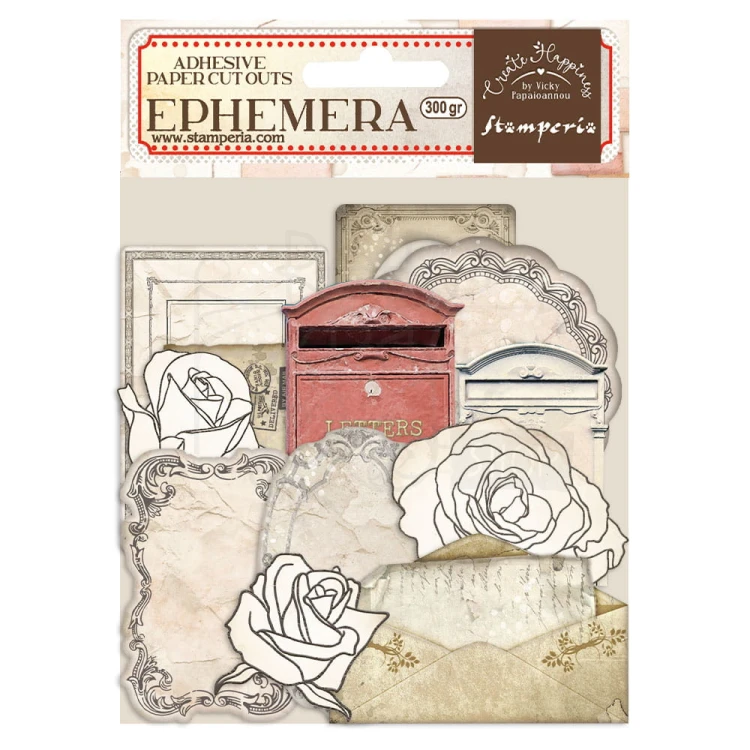 Ozdoby papierowe samoprzylepne Ephemera Create Happiness - Christmas Letters DFLCT32 Stamperia