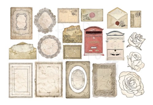 Ozdoby papierowe samoprzylepne Ephemera Create Happiness - Christmas Letters DFLCT32 Stamperia