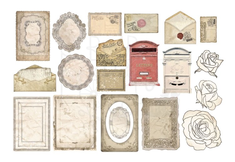 Ozdoby papierowe samoprzylepne Ephemera Create Happiness - Christmas Letters DFLCT32 Stamperia