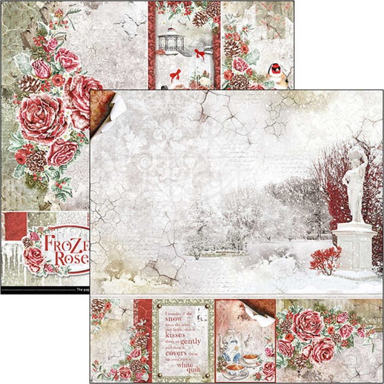 Zestaw papierów 30x30 Frozen Roses 12 arkuszy CBPM039 Ciao Bella